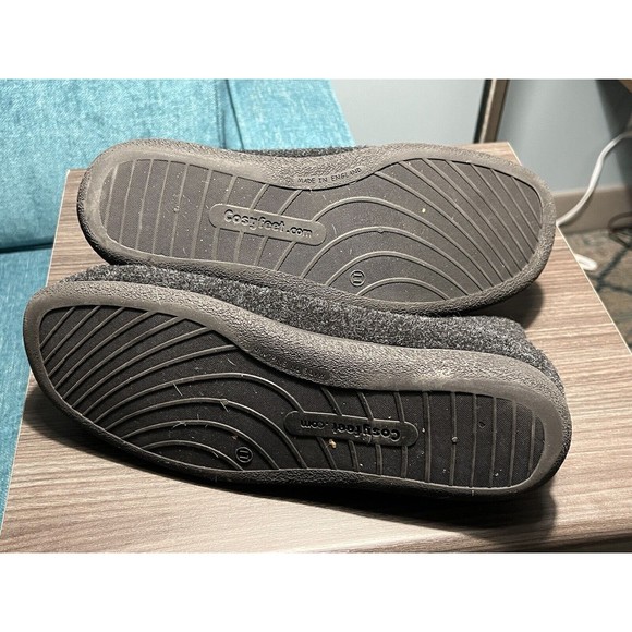 Cosyfeet Robbie Mens Slippers Gray Black Size 11 - Picture 5 of 14